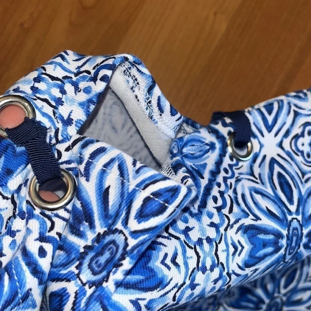 Rafaella women’s blue tribal geo print midi dress with cut out detail - Picture 4 of 7